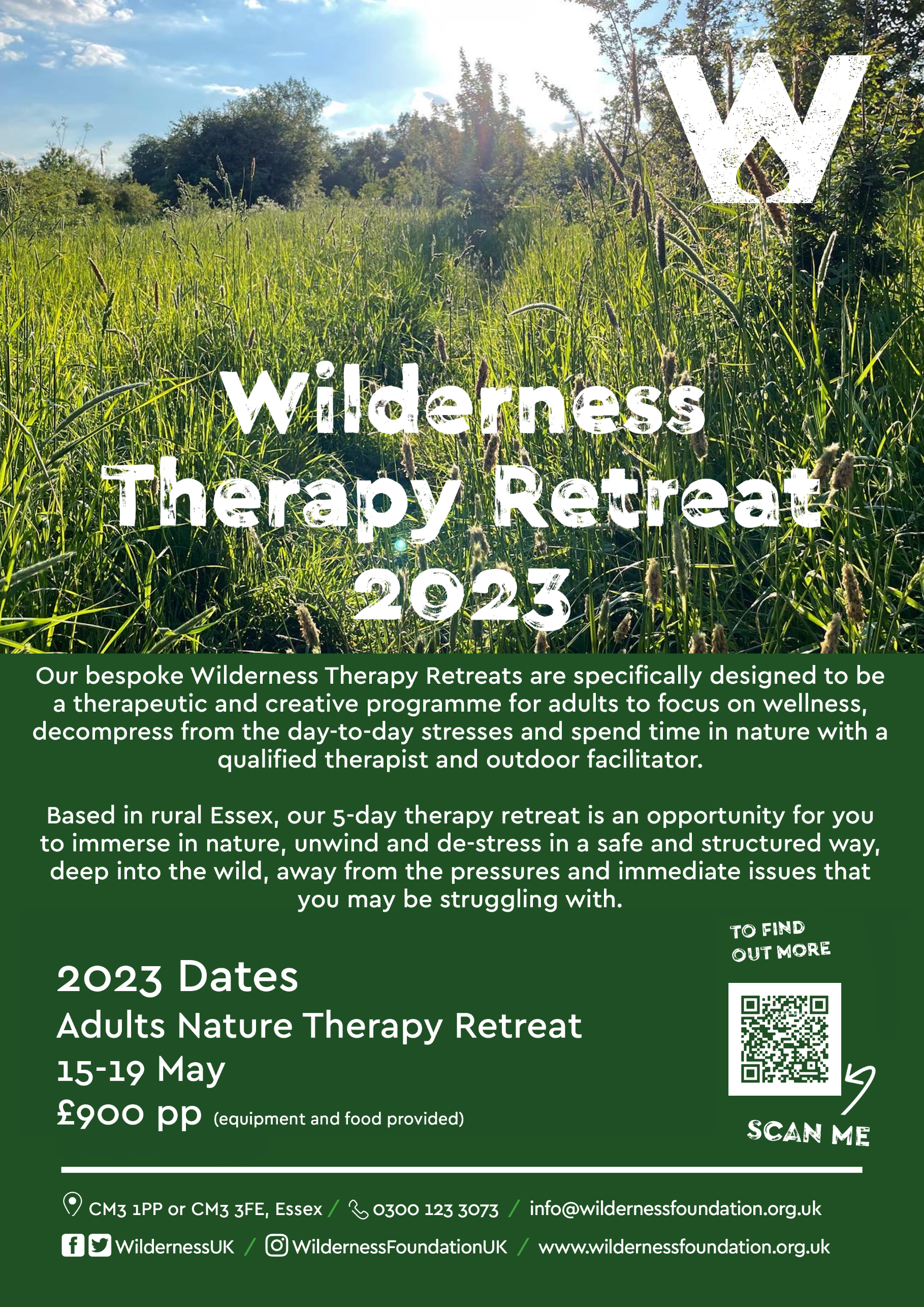 Adult Wilderness Therapy Retreat - 15-19 May 2023 poster